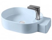 Раковина для ванної ArtCeram Cartesio 58х36 см з отвором під змішувач кераміка блакитний CAL001 32;00