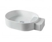 Раковина для ванної кімнати ArtCeram Cartesio 58х36 см без отвору під змішувач кераміка білий матовий CAL001 05;99