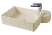 Раковина для ванной ArtCeram Cartesio 58х44 см с отверстием под смеситель керамика шампань CAL002 02;00