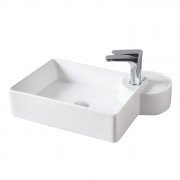 Раковина для ванной ArtCeram Cartesio 58х44 см с отверстием под смеситель керамика белый матовый CAL002 05;00