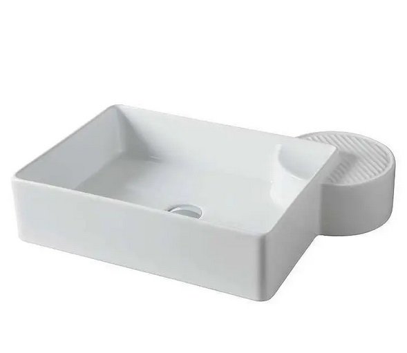 Раковина для ванной ArtCeram Cartesio 58х44 см без отверстий под смеситель керамика белый матовый CAL002 05;99