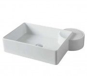 Раковина для ванной ArtCeram Cartesio 58х44 см без отверстий под смеситель керамика белый матовый CAL002 05;99