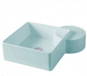 Раковина для ванной ArtCeram Cartesio 44х44 см без отверстия под смеситель керамика голубой CAL003 32;99