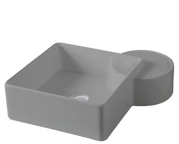 Раковина для ванной ArtCeram Cartesio 44х44 см без отверстия под смеситель керамика серый CAL003 34;99