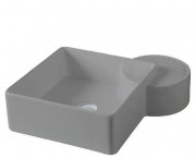 Раковина для ванної ArtCeram Cartesio 44х44 см без отвору під змішувач кераміка сірий CAL003 34;99