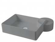 Раковина для ванной ArtCeram Cartesio 58х44 см без отверстий под смеситель керамика серый CAL002 34;99