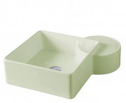 Раковина для ванної ArtCeram Cartesio 44х44 см без отвору під змішувач кераміка світло-зелений CAL003 35;99