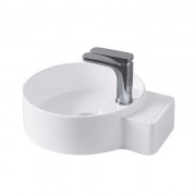 Раковина для ванної кімнати ArtCeram Cartesio 44х36 см з отвором під змішувач кераміка білий CAL004 01;00