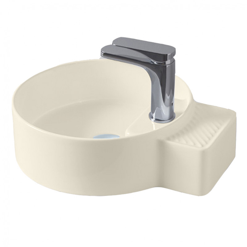 Раковина для ванной ArtCeram Cartesio 44х36 см с отверстием под смеситель керамика шампань CAL004 02;00