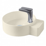 Раковина для ванної ArtCeram Cartesio 44х36 см з отвором під змішувач кераміка шампань CAL004 02;00