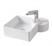 Раковина для ванної кімнати ArtCeram Cartesio 44х44 см з отвором під змішувач кераміка білий CAL003 01;00