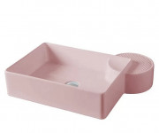 Раковина для ванной ArtCeram Cartesio 58х44 см без отверстий под смеситель керамика розовый CAL002 33;99