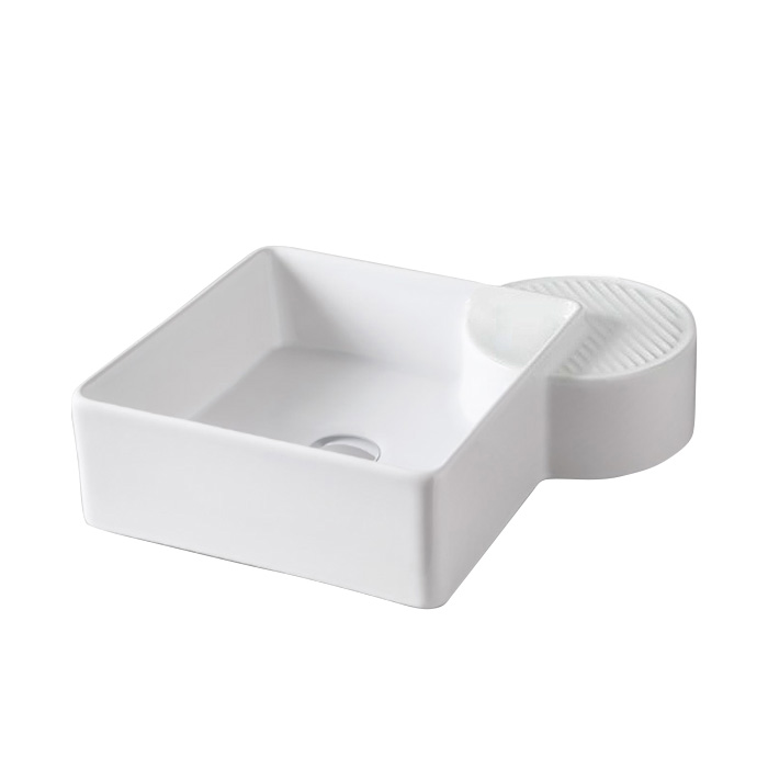 Раковина для ванной ArtCeram Cartesio 44х44 см без отверстия под смеситель керамика белый CAL003 01;99