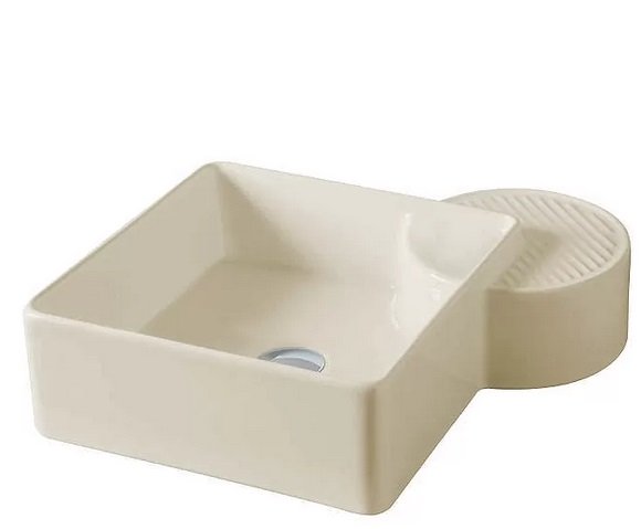 Раковина для ванной ArtCeram Cartesio 44х44 см без отверстия под смеситель керамика шампань CAL003 02;99