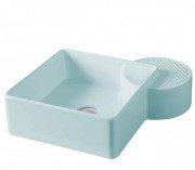 Раковина для ванной ArtCeram Cartesio 44х44 см без отверстия под смеситель керамика голубой CAL003 32;99