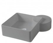 Раковина для ванной ArtCeram Cartesio 44х44 см без отверстия под смеситель керамика серый CAL003 34;99