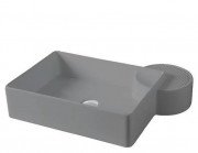 Раковина для ванной ArtCeram Cartesio 58х44 см без отверстий под смеситель керамика серый CAL002 34;99