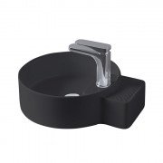 Раковина для ванной ArtCeram Cartesio 44х36 см с отверстием под смеситель керамика черный глянцевый CAL004 03;00