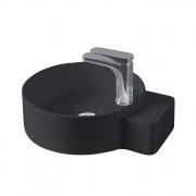 Раковина для ванної ArtCeram Cartesio 44х36 см з отвором під змішувач кераміка чорний глянсовий CAL004 03;00