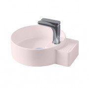 Раковина для ванной ArtCeram Cartesio 44х36 см с отверстием под смеситель керамика розовый CAL004 33;00