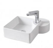 Раковина для ванної кімнати ArtCeram Cartesio 44х44 см з отвором під змішувач кераміка білий CAL003 01;00
