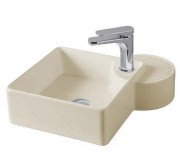 Раковина для ванной ArtCeram Cartesio 44х44 см с отверстием под смеситель керамика шампань CAL003 02;00