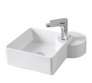 Раковина для ванной ArtCeram Cartesio 44х44 см с отверстием под смеситель керамика белый матовый CAL003 05;00