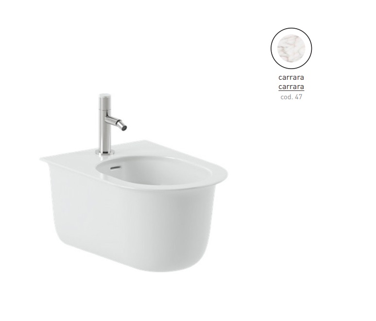 Биде подвесное ArtCeram Chic 38х53,5 см керамика карарра CHB001 47;00