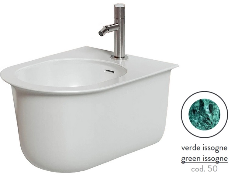 Биде подвесное ArtCeram Chic 38х53,5 см керамика verde issogne CHB001 50;00