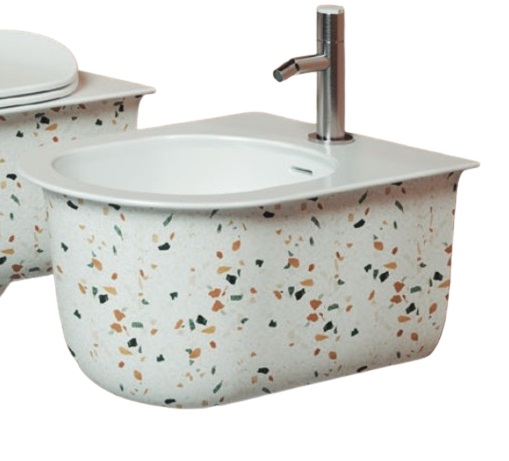 Биде подвесное ArtCeram Chic 38х53,5 см керамика terrazo chiaro CHB001 89;00
