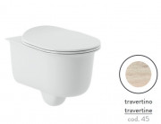Унітаз підвісний ArtCeram Chic безободковий 38х53 см кераміка травертин CHV001 45;00