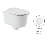 Унитаз подвесной ArtCeram Chic безободковый 38х53 см керамика каррара CHV001 47;00