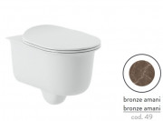 Унитаз подвесной ArtCeram Chic безободковый 38х53 см керамика bronze amani CHV001 49;00