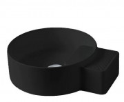 Раковина для ванної ArtCeram Cartesio 44х36 см без отворів під змішувач чорний кераміка матовий CAL004 17;99