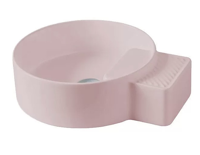 Раковина для ванной ArtCeram Cartesio 44х36 см без отверстий под смеситель керамика розовый CAL004 33;99