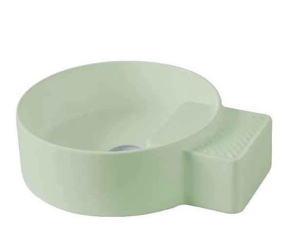 Раковина для ванной ArtCeram Cartesio 44х36 см без отверстий под смеситель керамика светло-зеленый CAL004 35;99