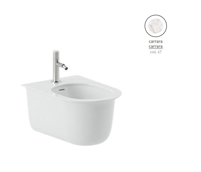 Биде подвесное ArtCeram Chic 38х53,5 см керамика карарра CHB001 47;00