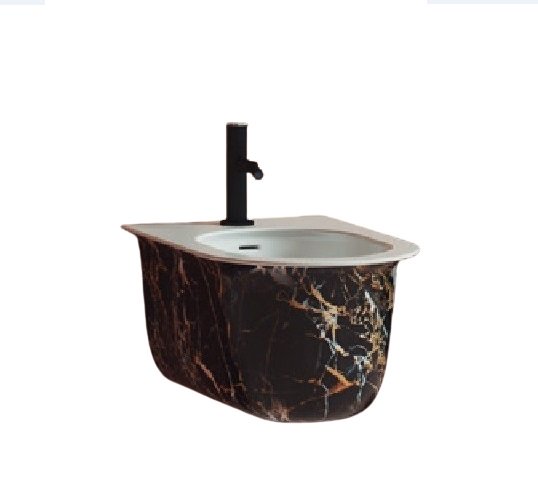 Биде подвесное ArtCeram Chic 38х53,5 см керамика portoro gold CHB001 48;00