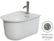 Біде підвісне ArtCeram Chic 38х53,5 см кераміка terrazo scuro CHB001 88;00