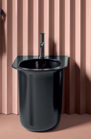 Біде для підлоги ArtCeram Chic 38х53 см кераміка чорний матовий CHB002 17;00