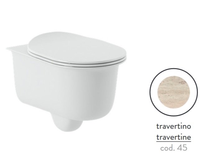 Унітаз підвісний ArtCeram Chic безободковий 38х53 см кераміка травертин CHV001 45;00