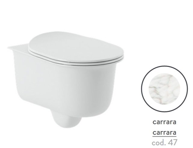 Унітаз підвісний ArtCeram Chic безободковий 38х53 см кераміка каррара CHV001 47;00
