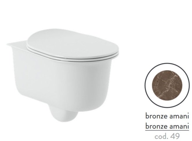 Унітаз підвісний ArtCeram Chic безободковий 38х53 см кераміка bronze amani CHV001 49;00
