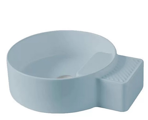 Раковина для ванної ArtCeram Cartesio 44х36 см без отворів під змішувач кераміка блакитний CAL004 32;99