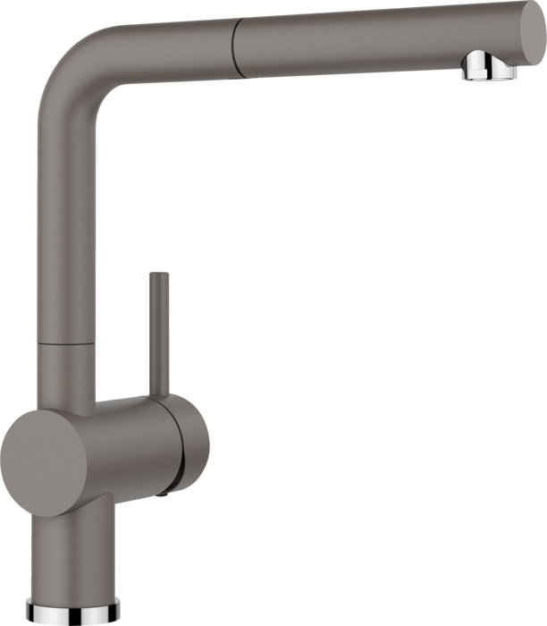 Смеситель для кухни Blanco Linus-S с выдвижной лейкой Silgranit вулканический серый 526958