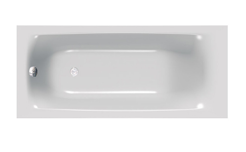 Ванна акрилова Kolpa San Evelin 170х75 см/О із системою водного масажу та панеллю білий 576480