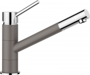 Змішувач для кухні Blanco Kano одноважільний Silgranit хром/вулканічний сірий 526950