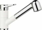 Смеситель для кухни Blanco Wega-S II с выдвижной лейкой хром/белый 526421