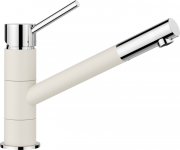 Змішувач для кухні Blanco Kano одноважільний Silgranit хром/м'який білий 526951