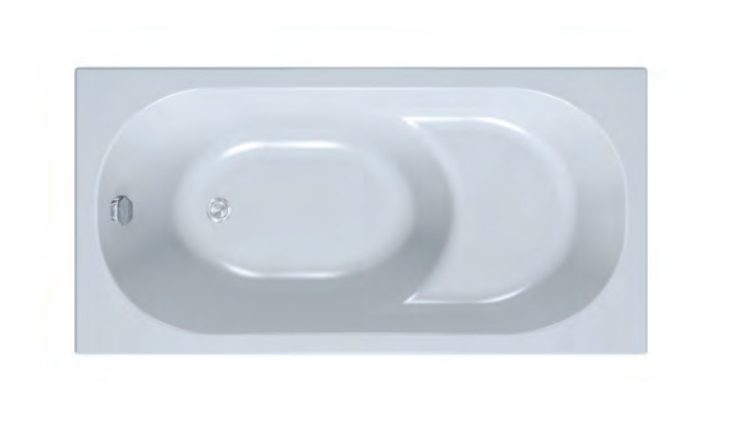 Ванна акриловая Kolpa San Tamia 140х70 см/S прямоугольная с сиденьем белый 752940